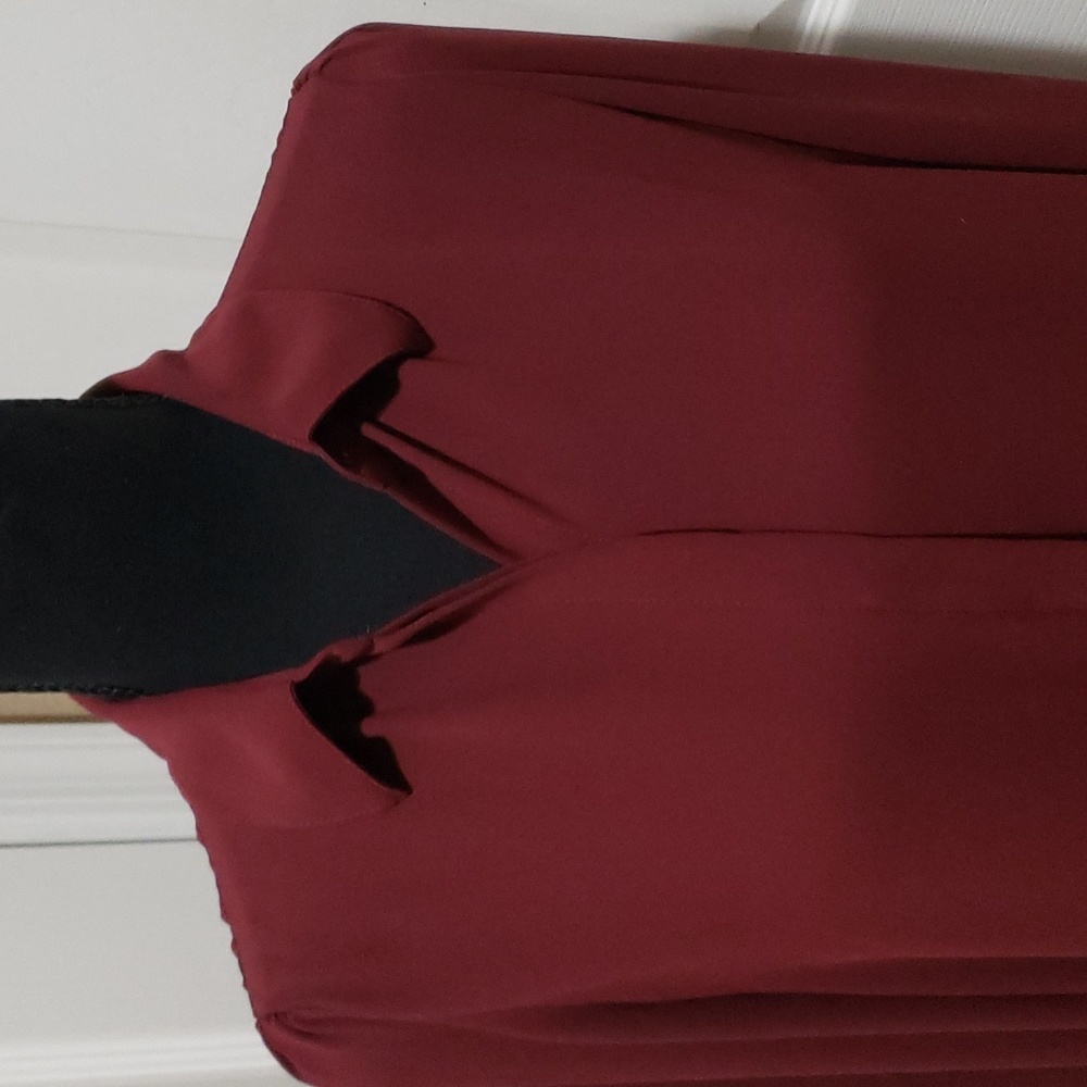 Express Maroon Button Down Shirt - image 2